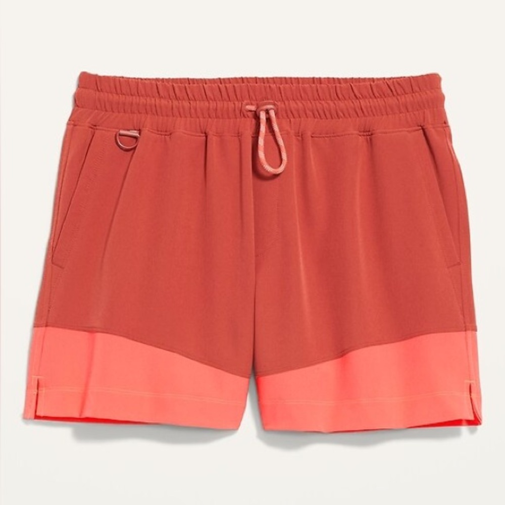 Old Navy Go H2O High Rise Water Repellant Active Shorts Red Pink Size Small